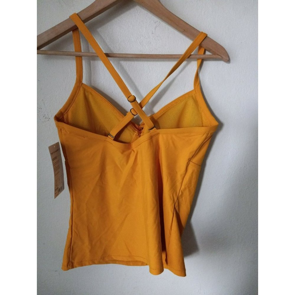 Athleta Yellow Tankini Top Twist Up Swim Beach Tank Womens Size 34D/DD NWT - Picture 4 of 4